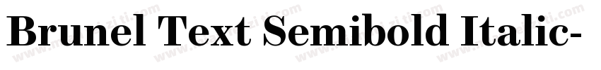 Brunel Text Semibold Italic字体转换